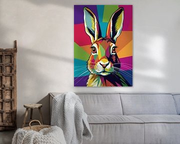 Europese Haas Konijn Pop Art Stijl van MIROKKU