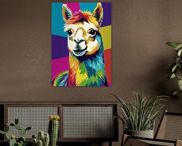 Alpaca Pop Art Stijl van MIROKKU