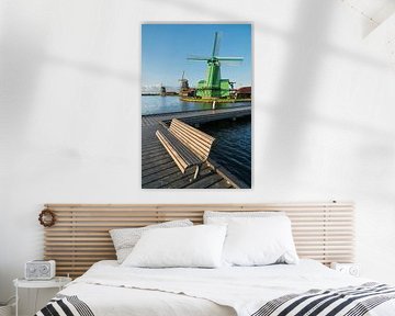 Drei Mühlen an der Zaanse Schans von Anges van der Logt