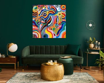 Abstracte kleuren en ogen