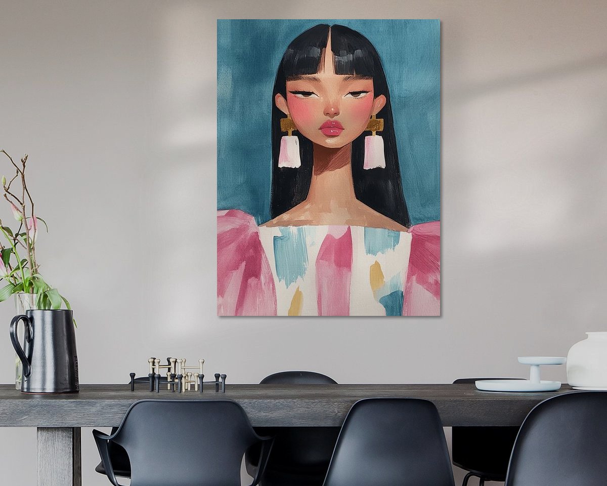 Voorbeeld van het werk in een kamer