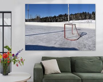 The village's skating rink by Claude Laprise