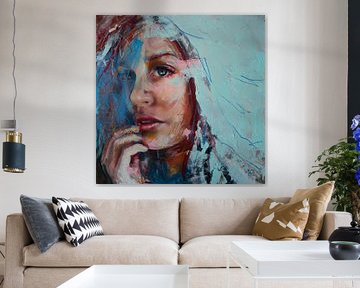 Colourful and layered portrait from the