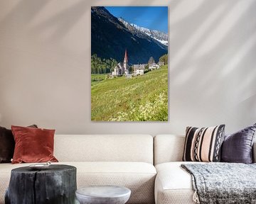 The village of Rein in Taufers, Tauferer Ahrntal, South Tyrol