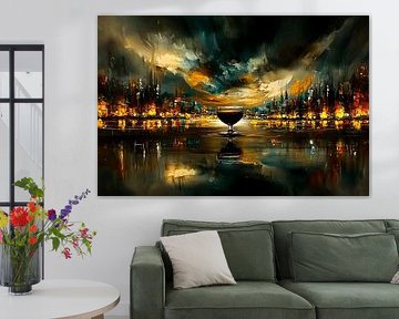 Stadt in reflektierendem Glasdesign von Art & Soul Creations