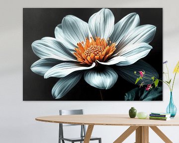 Weiße Blüte mit dunklem Kontrast von Art & Soul Creations