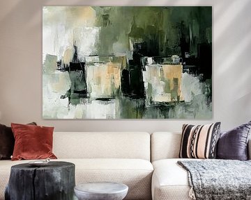 Abstract green still life by Art & Soul Creations