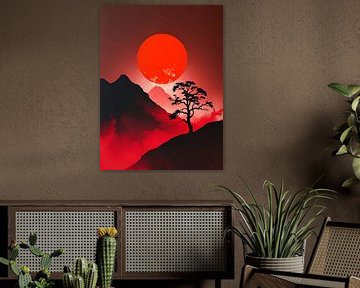 Karmesinroter Horizont von Bovi Okta