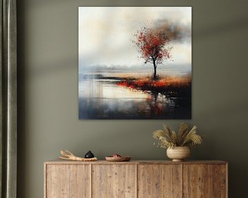 Abstracte boom rode accenten van TheXclusive Art