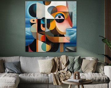 Kleurrijke kijkende ogen abstract