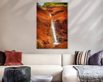 Red dirt waterfall Kauai, Hawaii by Rietje Bulthuis