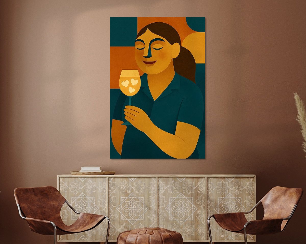 Voorbeeld van het werk in een kamer