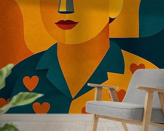 Voorbeeld van het werk in een kamer