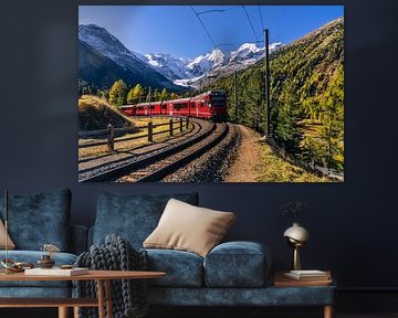 World Heritage Site Bernina Railway Switzerland by Achim Thomae Photography