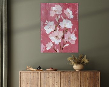 Softly in Bloom - Blossoms on a Pink Canvas