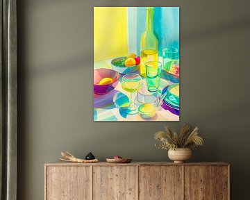 Zonnestraal op Tafel – Een Ode aan Licht en Kleur