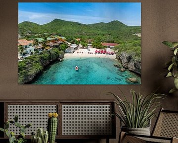 Curacao - Drohnenaufnahme von Lagun von Keesnan Dogger Fotografie