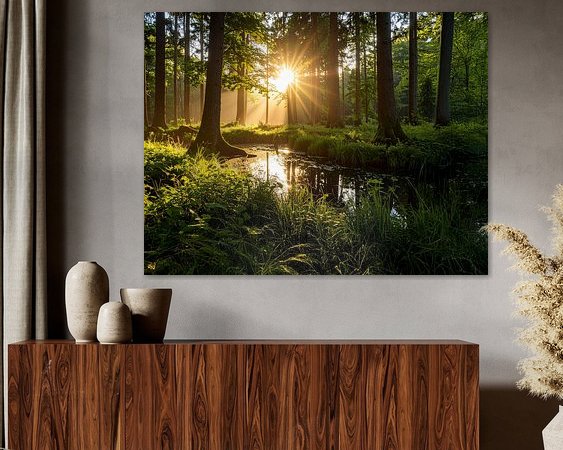 Voorbeeld van het werk in een kamer