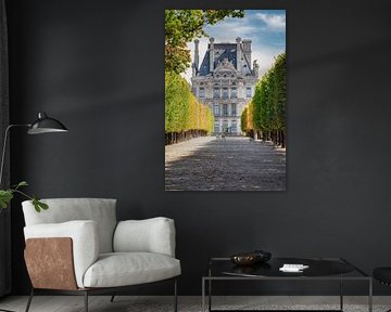 Vue du Louvre depuis les jardins environnants