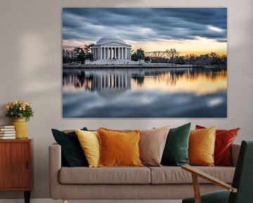Jefferson Memorial au coucher du soleil