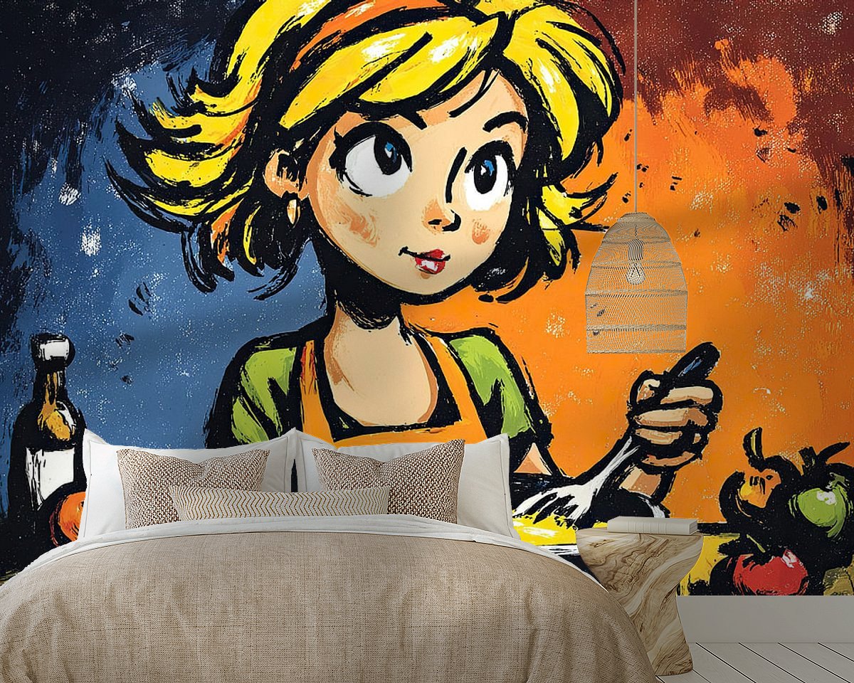 Voorbeeld van het werk in een kamer