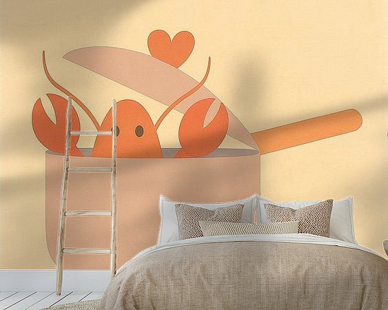 Voorbeeld van het werk in een kamer