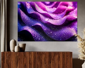 Vagues violettes avec gouttes sur Art & Soul Creations