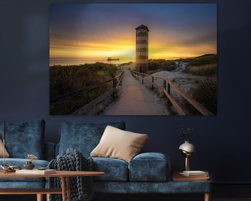 Bunter Leuchtturm Dishoek von Thom Brouwer