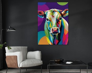 Charolais Pop Art Stijl van MIROKKU