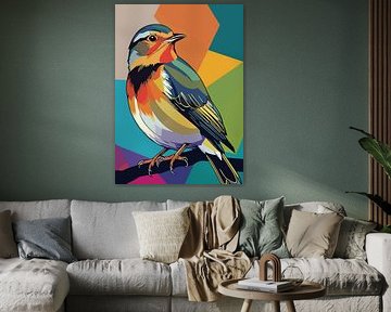 Europäischer Robin Pop Art Stil von MIROKKU