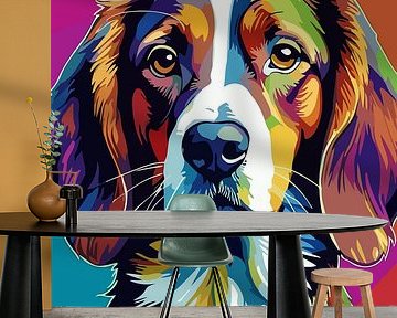 Kooikerhondje Hond Pop Art Stijl