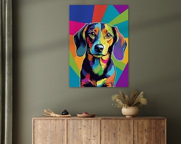 Teckel Style Pop Art sur MIROKKU