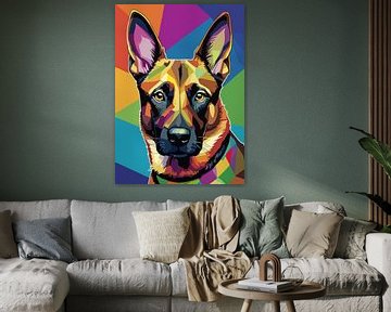 Belgian Malinois Pop Art Style by MIROKKU