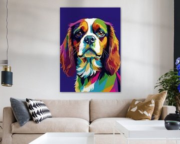 Cavalier King Charles Spaniel Pop Art Style by MIROKKU