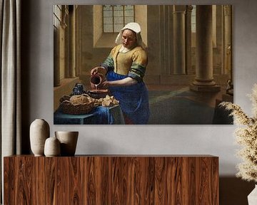 The Milkmaid in the Church - Classic tranquillity in a sacred space by Kleurenrijk