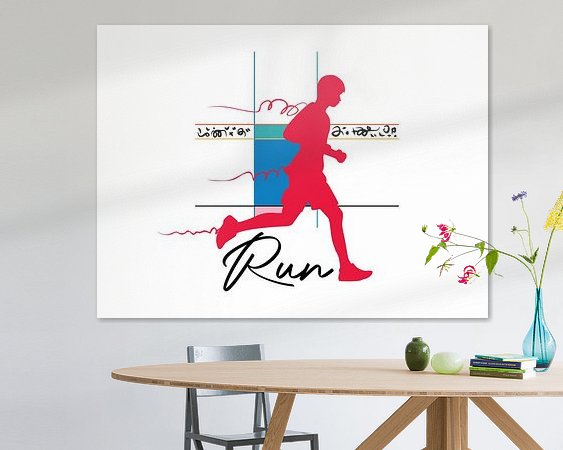 Voorbeeld van het werk in een kamer