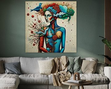 Levendig surrealistisch portret