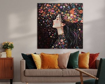 Flowers Woman by Eye catching paintings