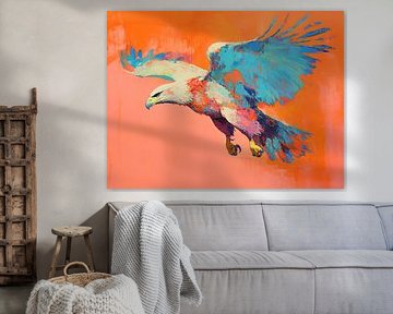 Abstrakter Sommeradler mit Farben