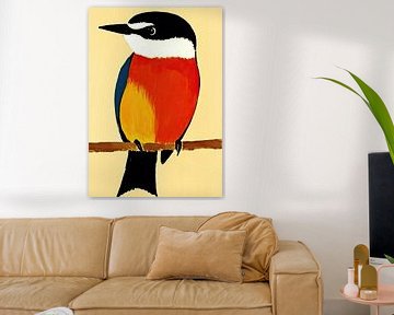 Vogel met Kleuren | Kleurrijke Vogel van Modern Collection