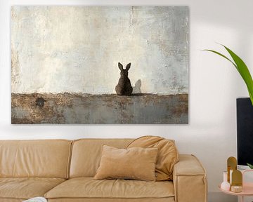 Animal brun tranquille dans l'art