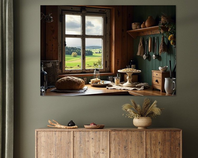 Voorbeeld van het werk in een kamer
