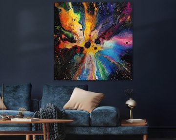 Abstracte zwarte gaten kleurrijk