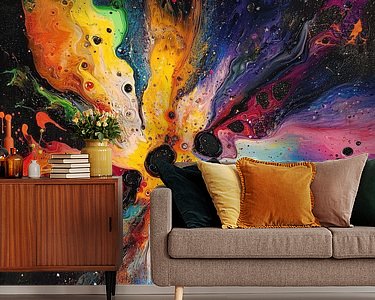 Voorbeeld van het werk in een kamer