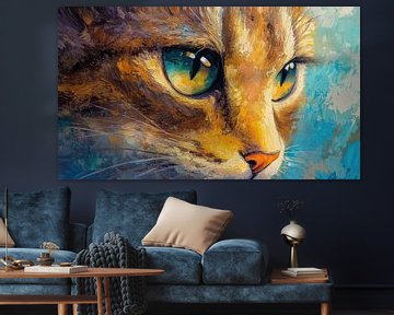 Abstrakte Katze Nahaufnahme von TheXclusive Art