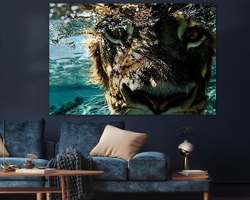 Underwater leopard in action by Art & Soul Creations
