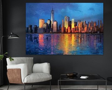 New York dans la lumière dorée du soir sur ARTemberaubend