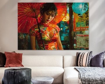 picturesque Japanese woman by Egon Zitter