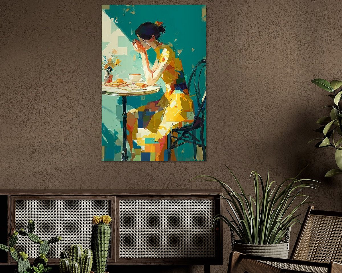 Voorbeeld van het werk in een kamer