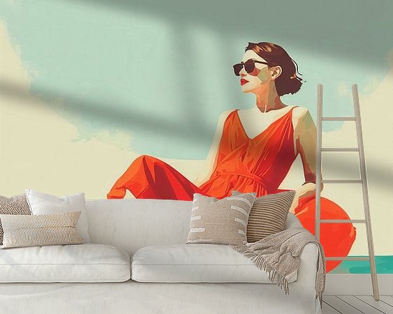 Voorbeeld van het werk in een kamer